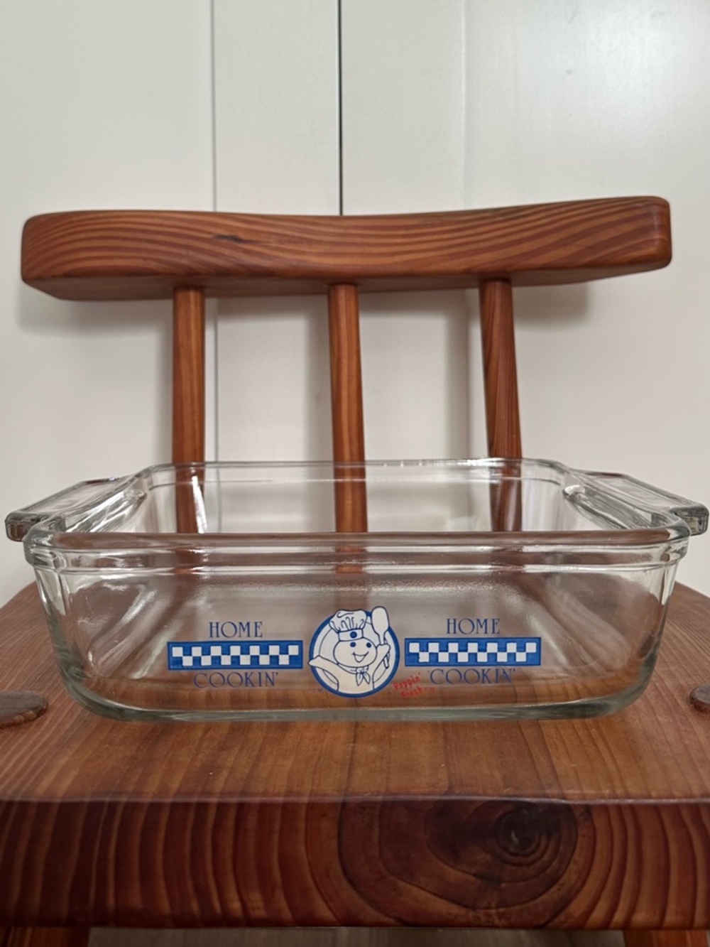 Rare! Vintage Anchor Hocking PILLSBURY DOUGHBOY Baking Dish Ovenware Retro